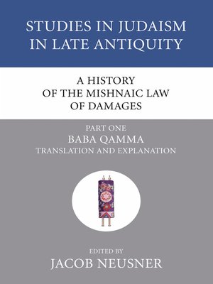 cover image of A History of the Mishnaic Law of Damages, Part 1